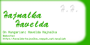 hajnalka havelda business card